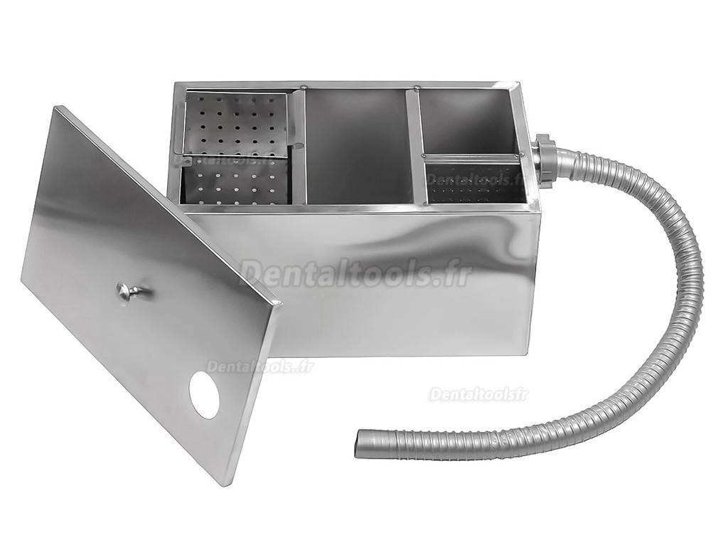 Pi&egrave;ge &agrave; pl&acirc;tre dentaire en acier inoxydable avec filtre et d&eacute;cantation &agrave; 5 couches